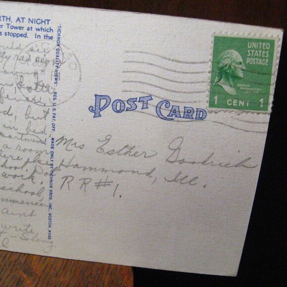 Chicago Michigan Ave 1940's Postcard - Picture 5 of 5